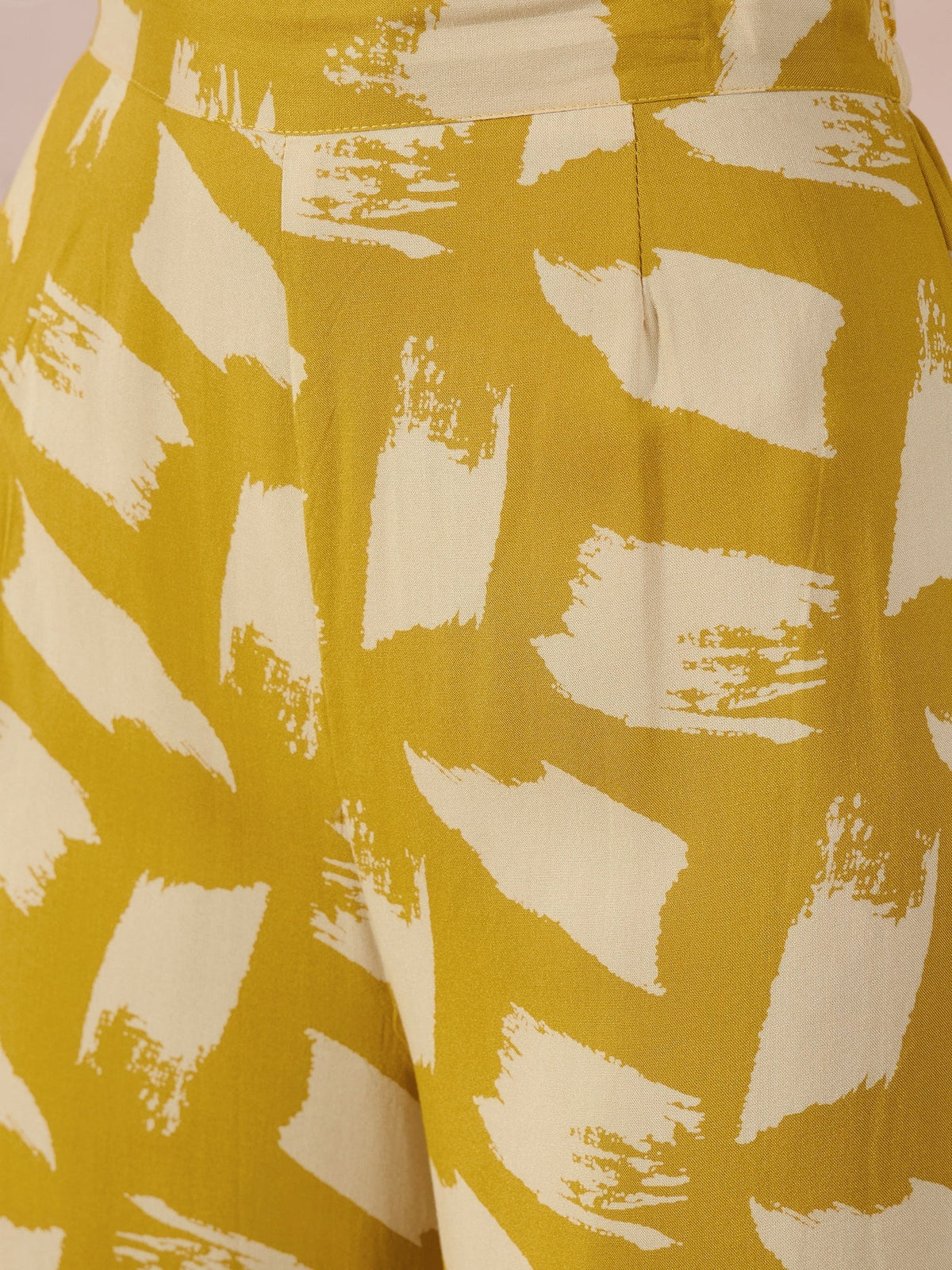 InWeave Honey Yellow Beige Slit Kurta Set | Grocsy