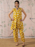 InWeave Honey Yellow Beige Slit Kurta Set | Grocsy