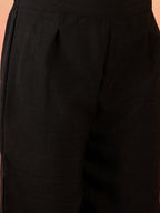 InWeave Black Embroidery R Neck Black Set | Grocsy