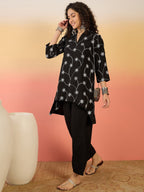 InWeave Black Embroidery Mandarin Black Set | Grocsy