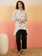 InWeave White Embroidery Mandarin Black Set | Grocsy