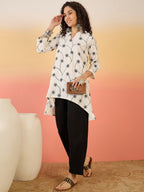InWeave White Embroidery Mandarin Black Set | Grocsy