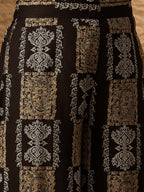 InWeave Black Golden Beige V-Flared Kurta Set | Grocsy
