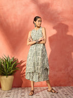 InWeave Sea Green Ethnic Palazzo Kurta Set | Grocsy