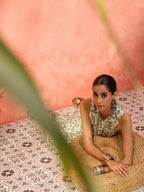 InWeave Sea Green Ethnic Palazzo Kurta Set | Grocsy