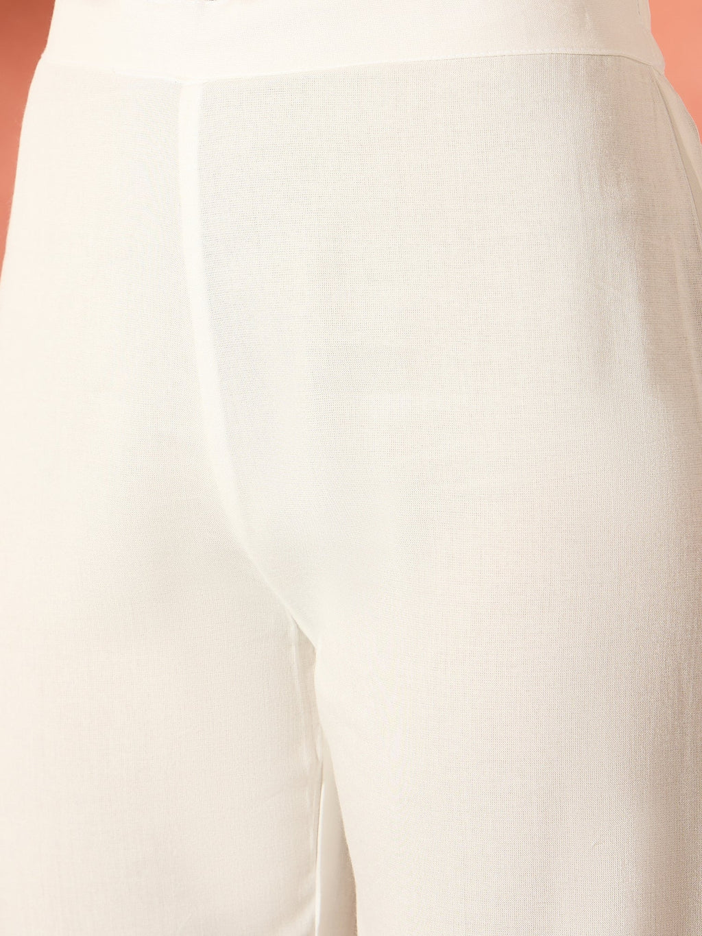 InWeave White Long Anarkali Kurta Pant Set | Grocsy