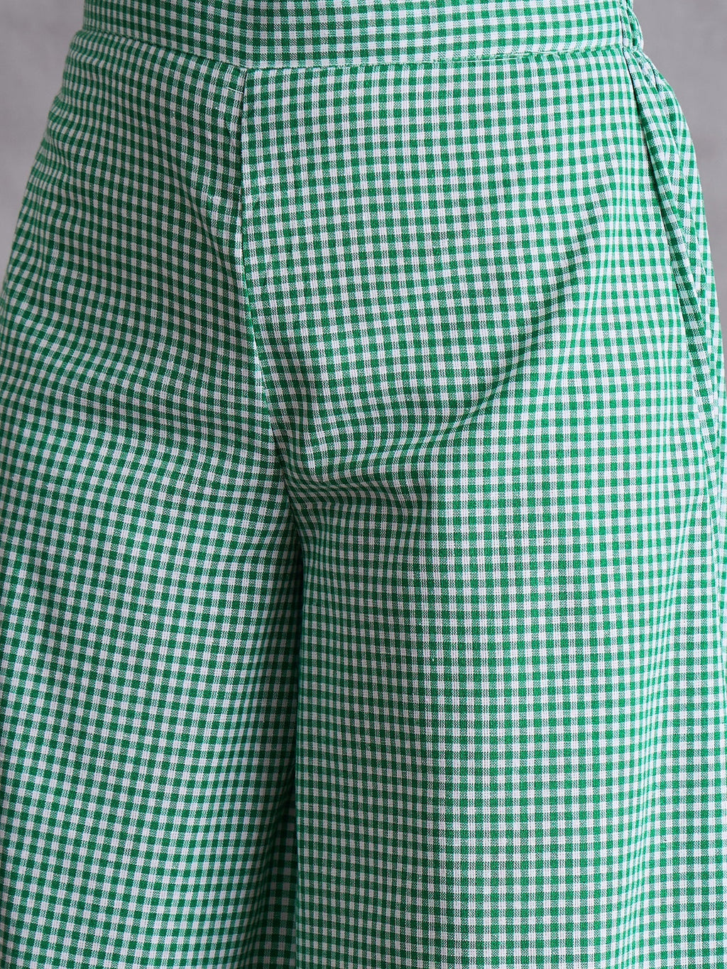 InWeave Green Small Check Kurta Set | Grocsy
