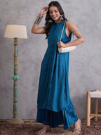 InWeave Peacock Blue Kurta Set | Grocsy