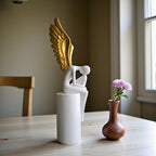 Sun Mun Decors White & Golden Lady with Wings | Grocsy