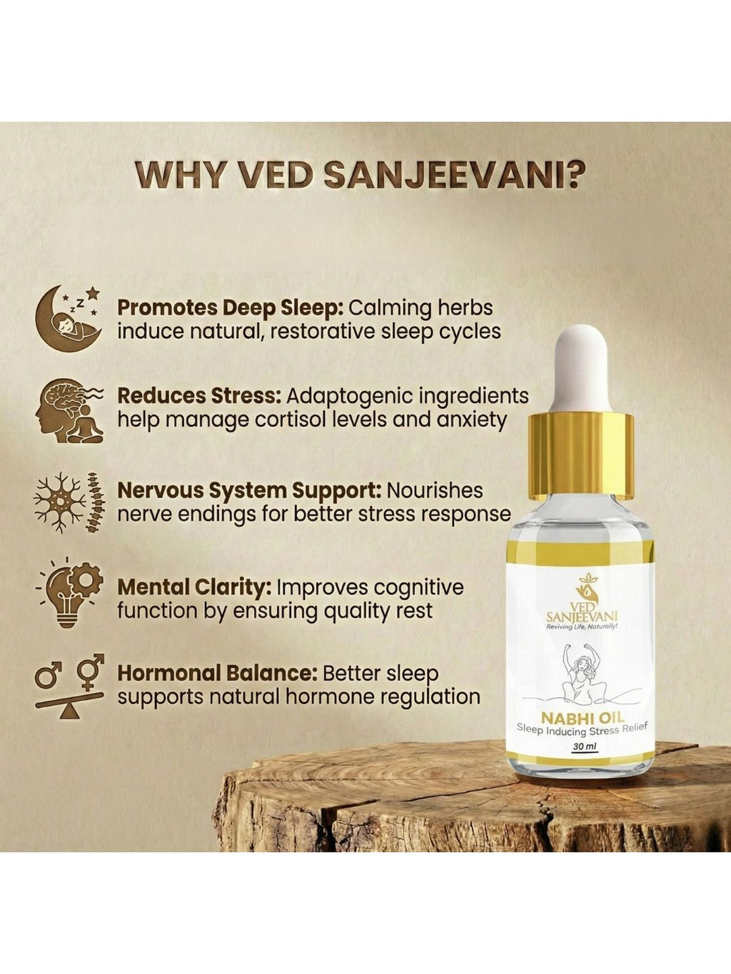 Ved Sanjeevani Sleep Inducing Nabhi Oil | Grocsy