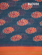 Shades of Grey Colour Floral Print Semi Chanderi Saree By Gayathri Reddy Designer Studio | Grocsy