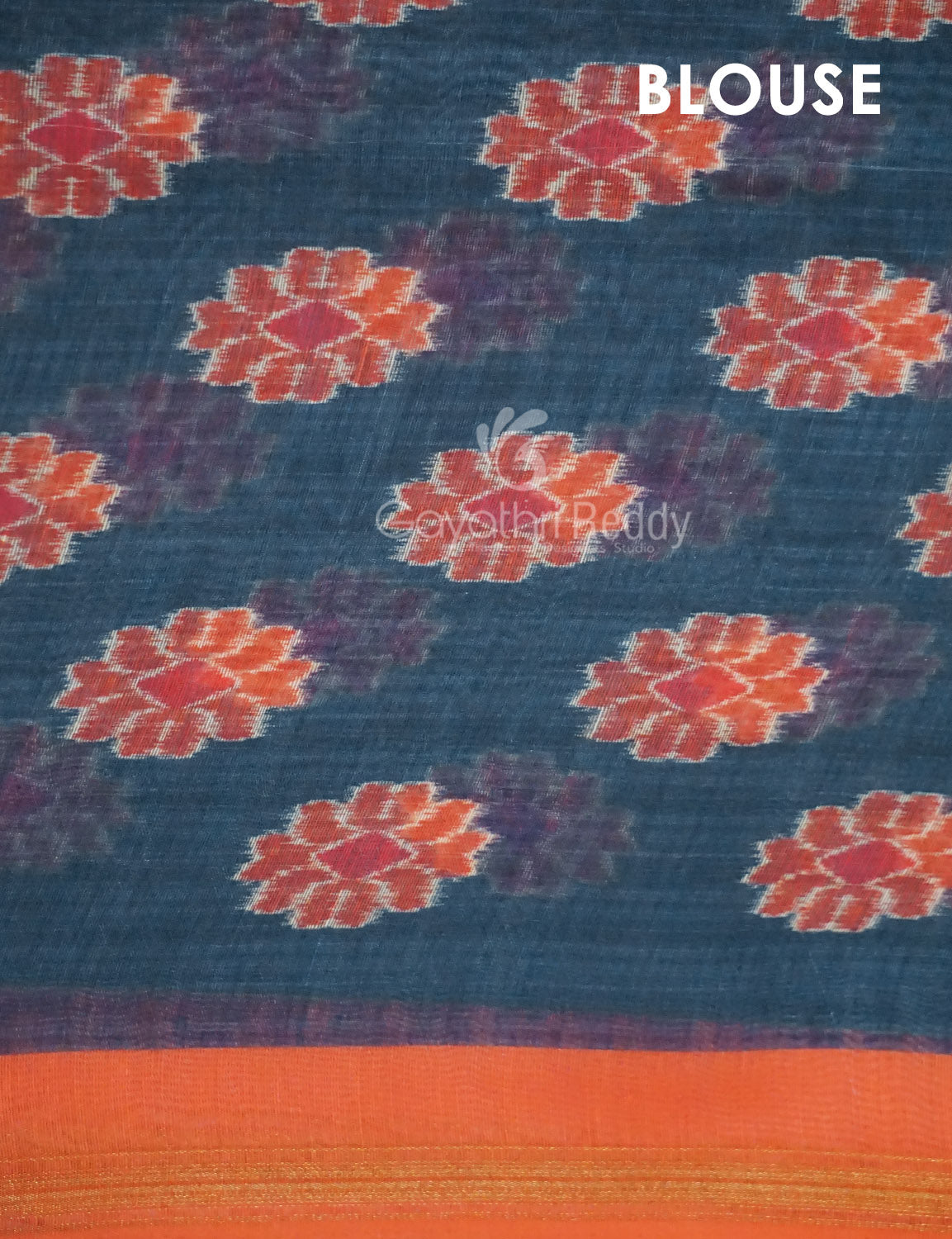 Shades of Grey Colour Floral Print Semi Chanderi Saree By Gayathri Reddy Designer Studio | Grocsy
