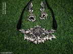 Tehzeeb Creations Women's Silver Colour Necklace With Peacock Design | Grocsy