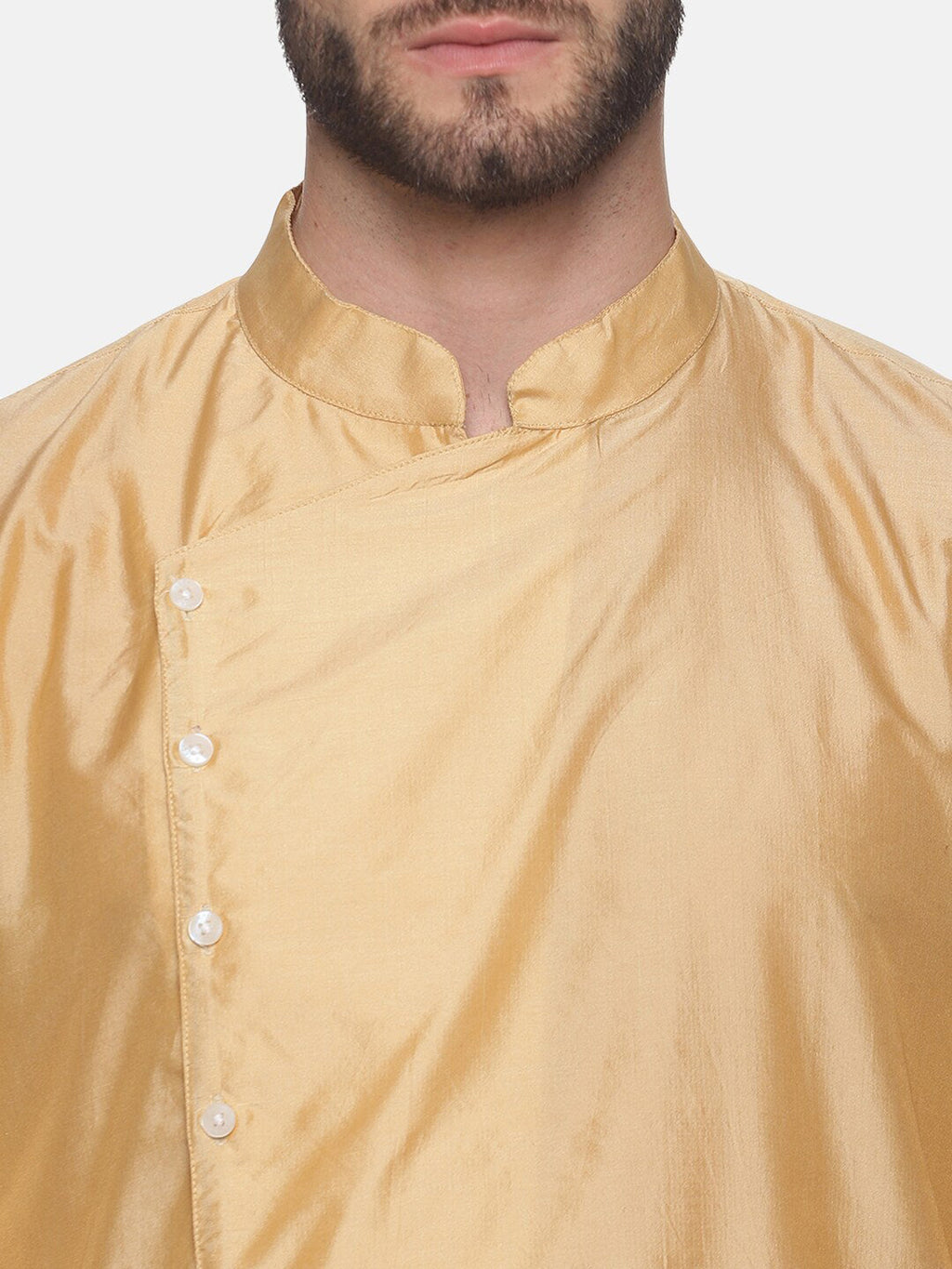 Sethukrishna Men Beige Kurta with Dhoti Pants | Grocsy