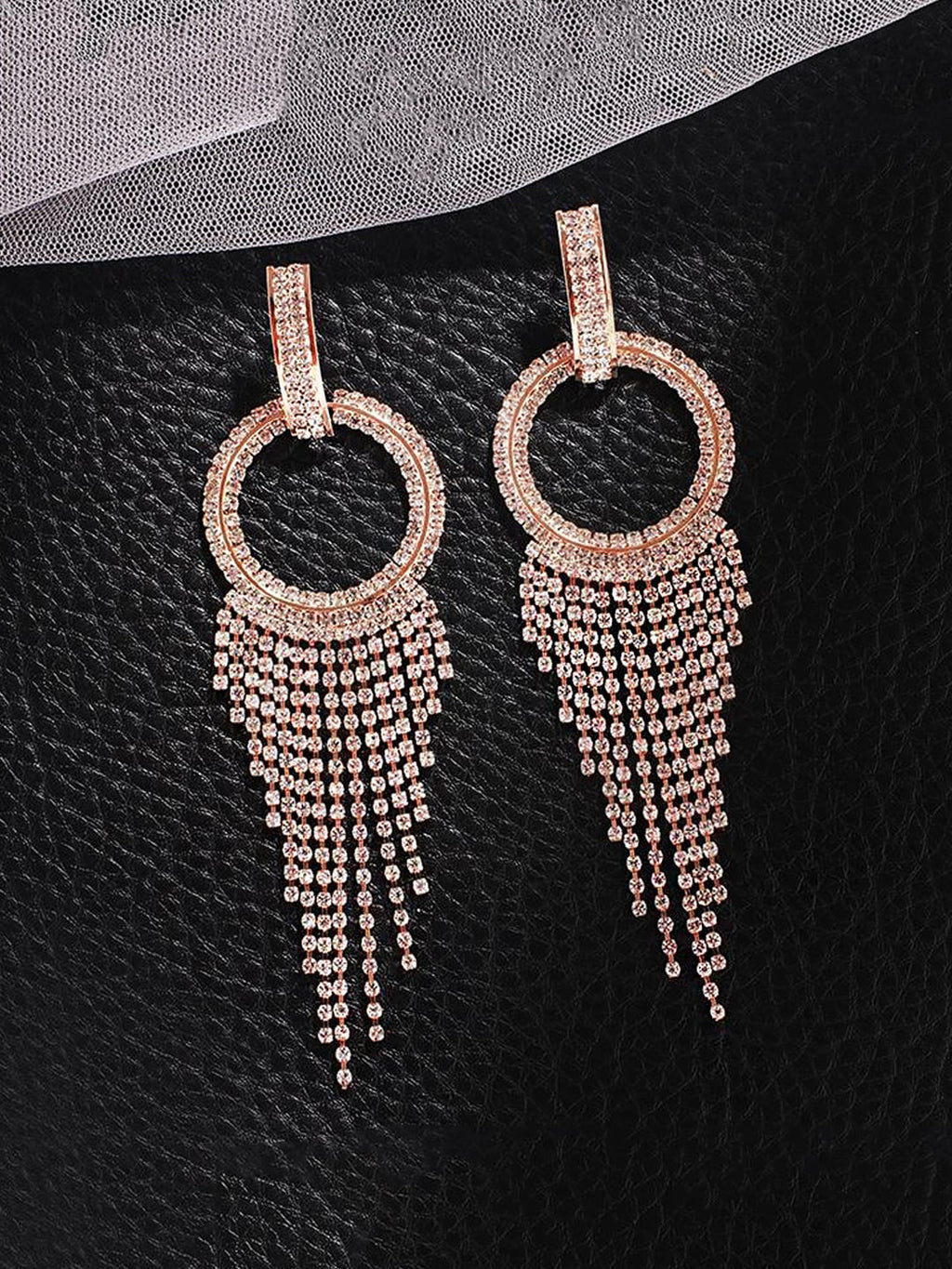 Yellow Chimes Gold-Toned Contemporary Drop Earrings | Grocsy