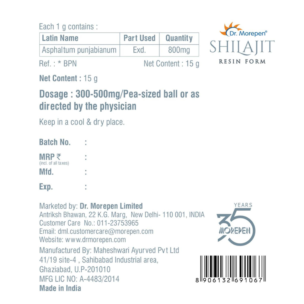 Dr. Morepen Natural & Pure SJ Resin and SJ Capsules Combo | Grocsy
