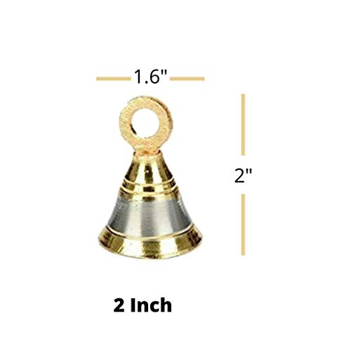 Uapan Brass Pooja Room Bells with J Hook | Grocsy