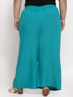 TAG 7 Women Plus Size Mid-Rise Wide Leg Palazzos | Grocsy