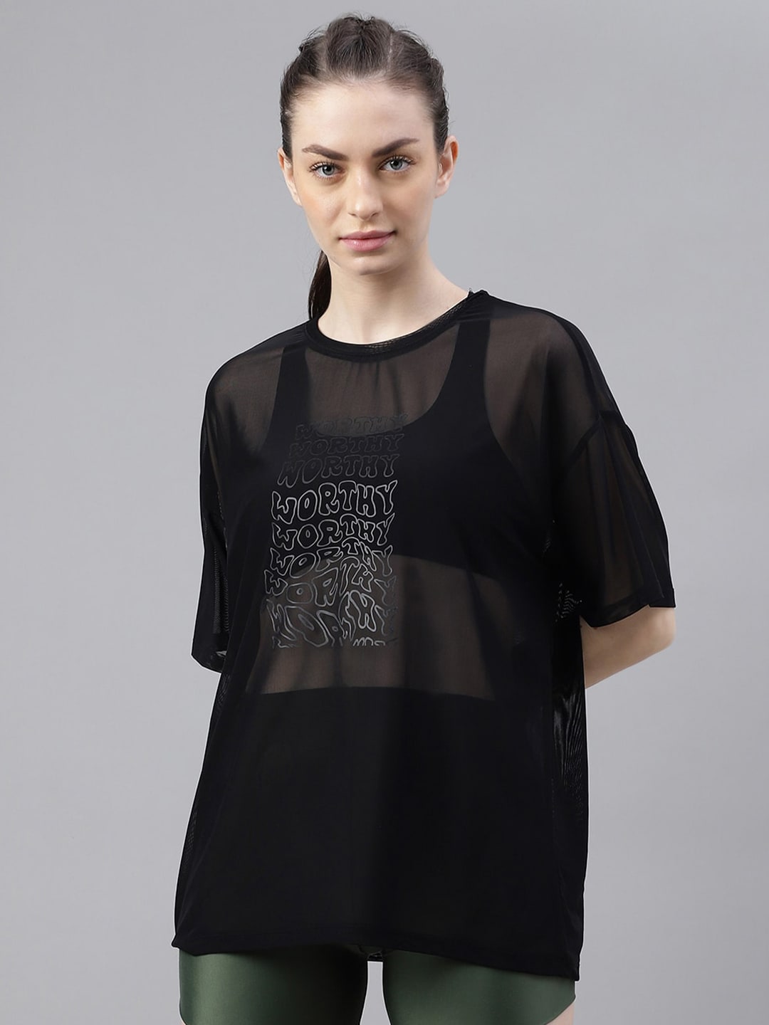 MKH Typography Printed Dri FIT Relaxed Fit Sports T-shirt | Grocsy