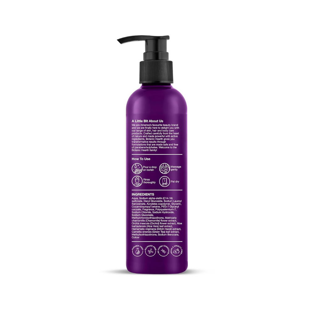 Botanic Hearth Black Orchid & Chamomile Body Wash with Aloe Vera, Witch Hazel & Green Tea | Grocsy