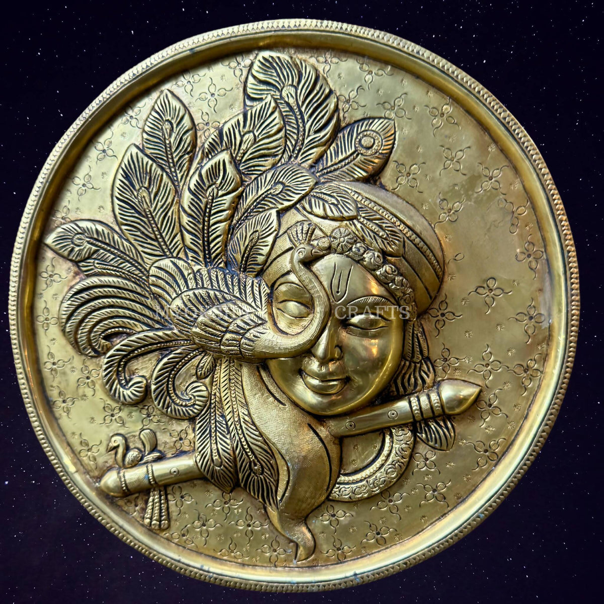 Brass Krishna Wall Art | Grocsy