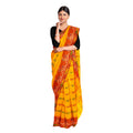 Exclusive Collection 100% Pure Cotton Yellow Tant Saree With Hand Weaving Work | Grocsy