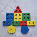 Nesta Toys Shape Sorter | Stacker | Lacing Toy - Multicolor | Grocsy
