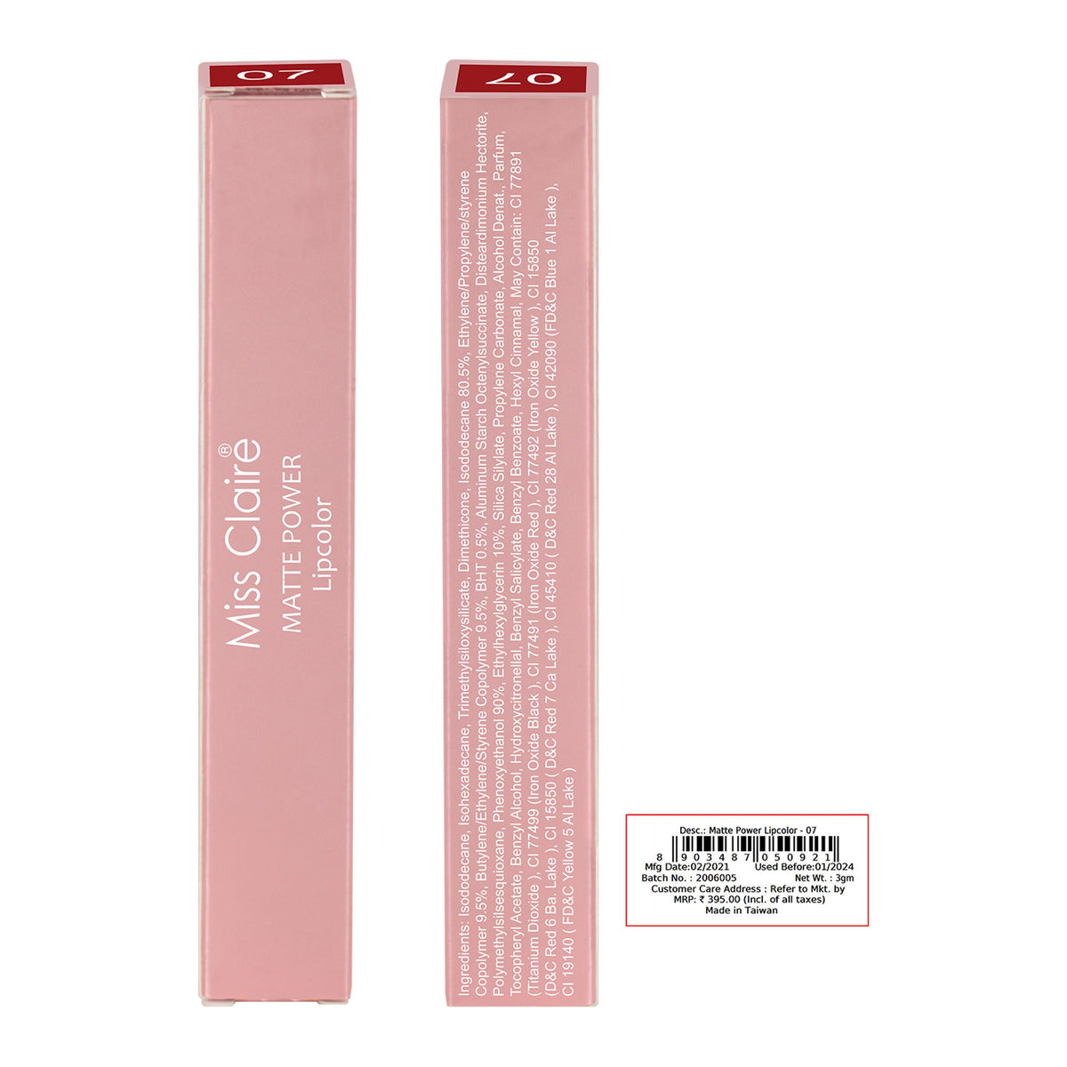Miss Claire Matte Power Lipcolor - 7 | Grocsy