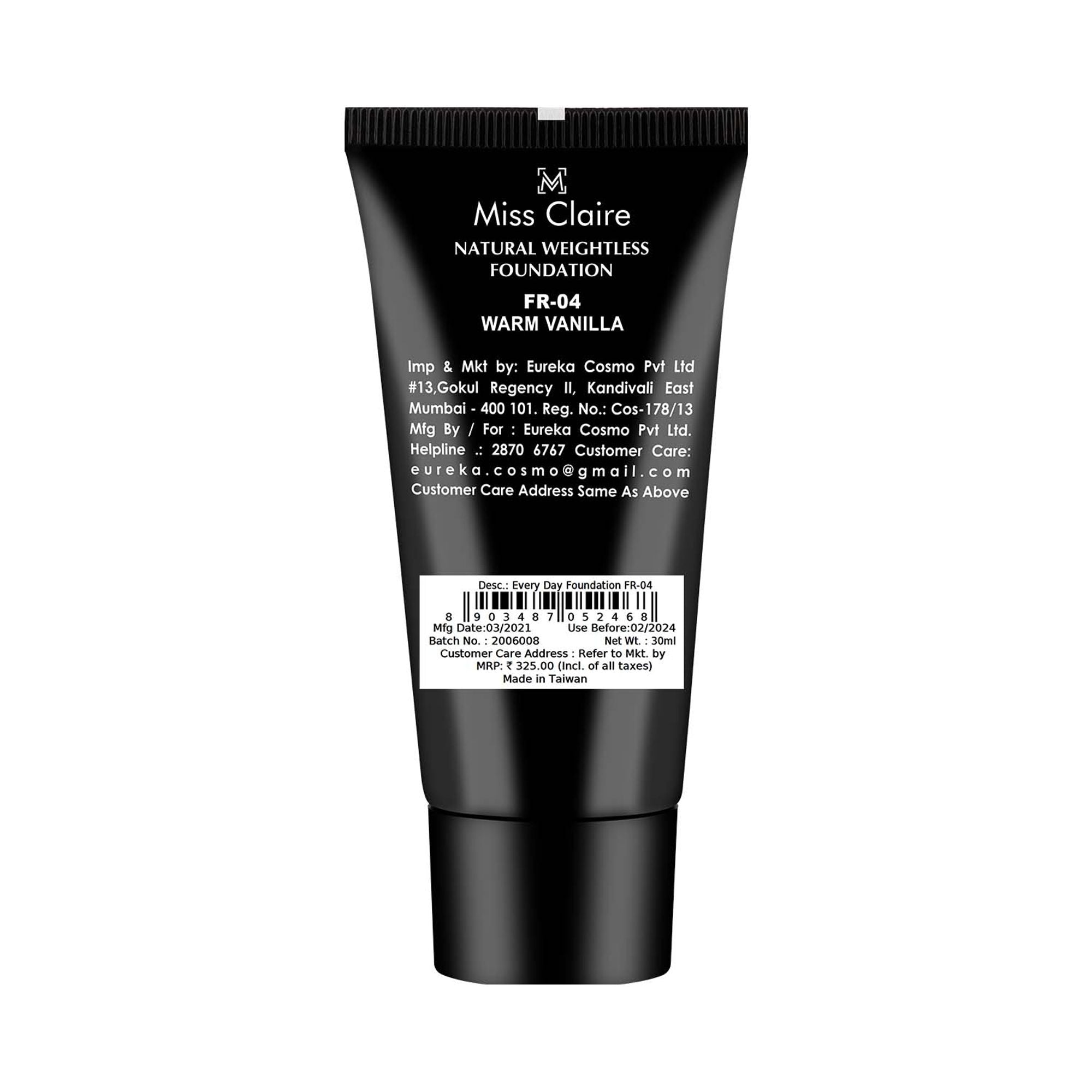 Miss Claire Everyday Foundation - Fr-04 Warm Vanilla | Grocsy