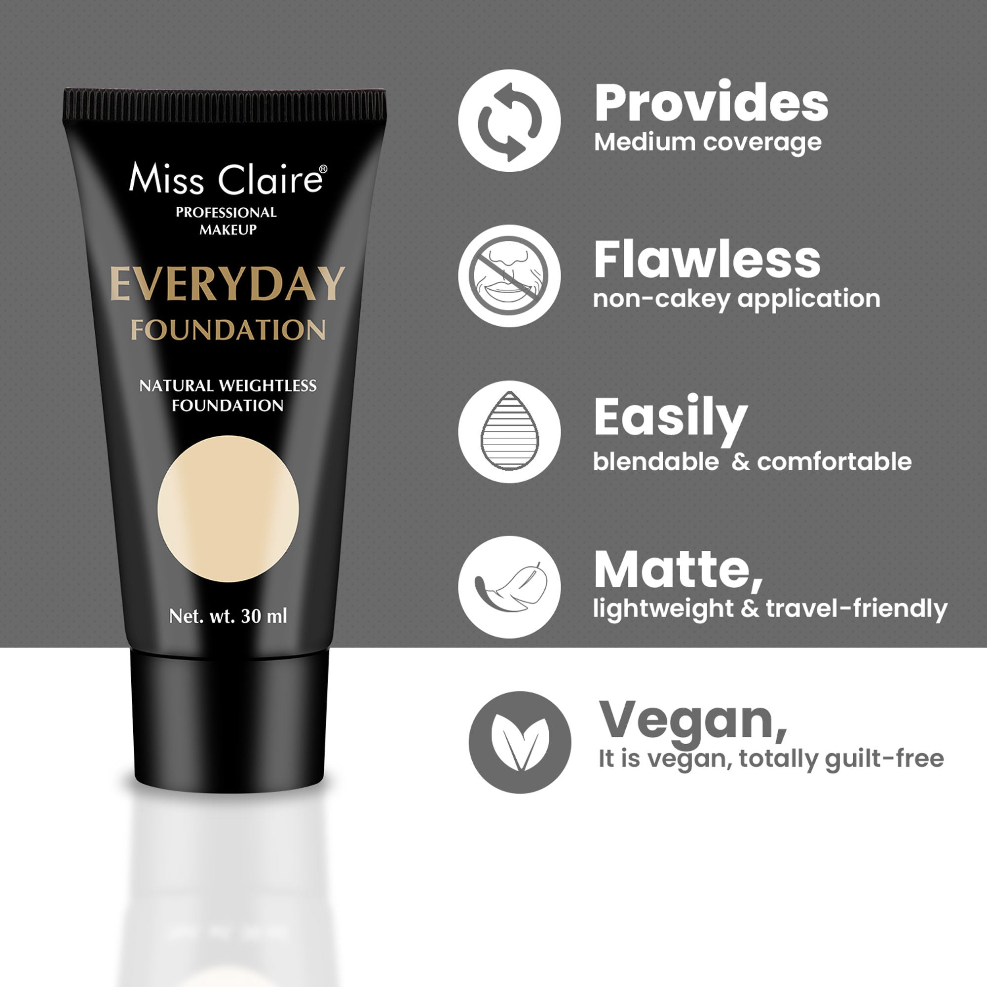 Miss Claire Everyday Foundation - Mt-04 Cinnamon | Grocsy