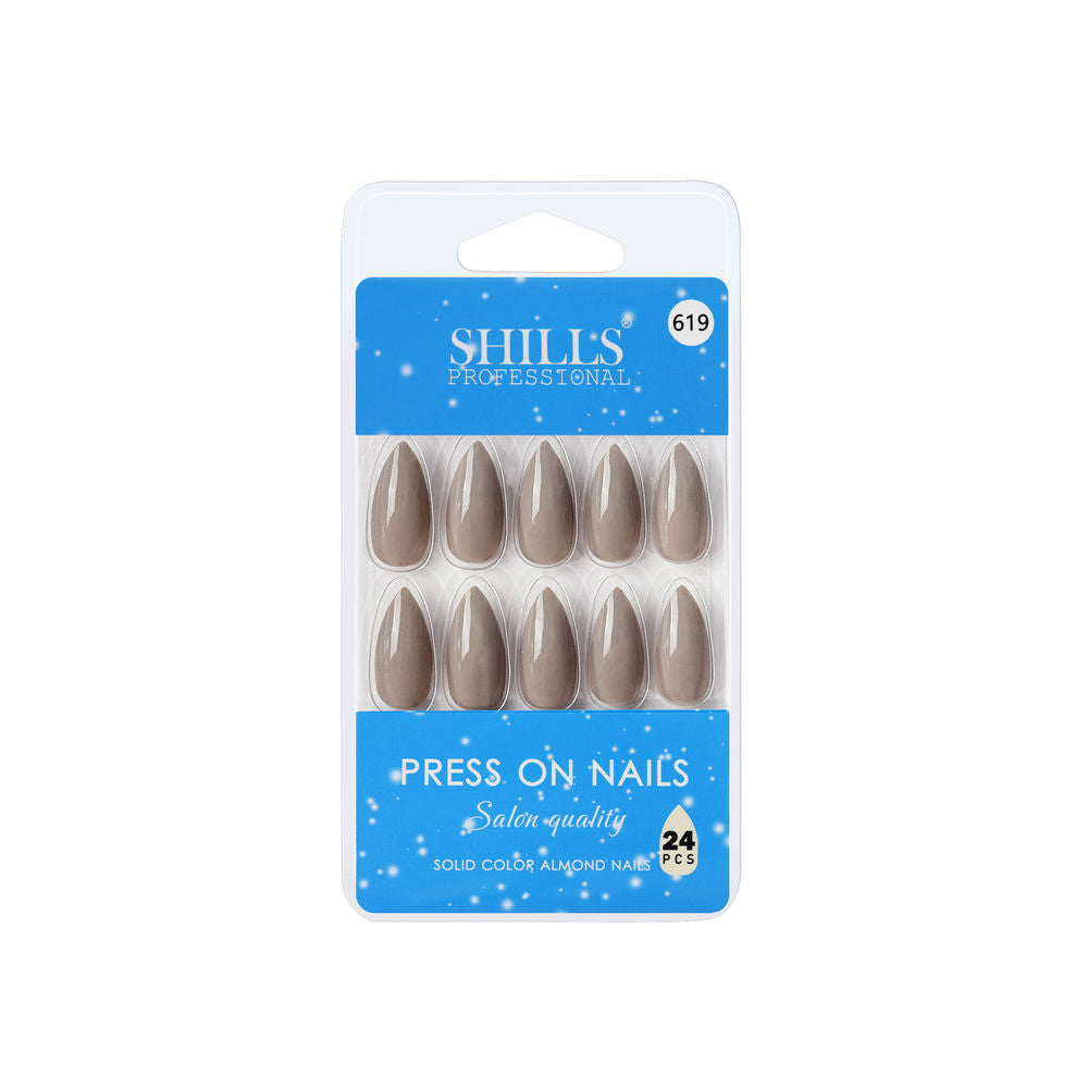 Shills Professional Reusable Press On Nails Almond - SPN619 | Grocsy