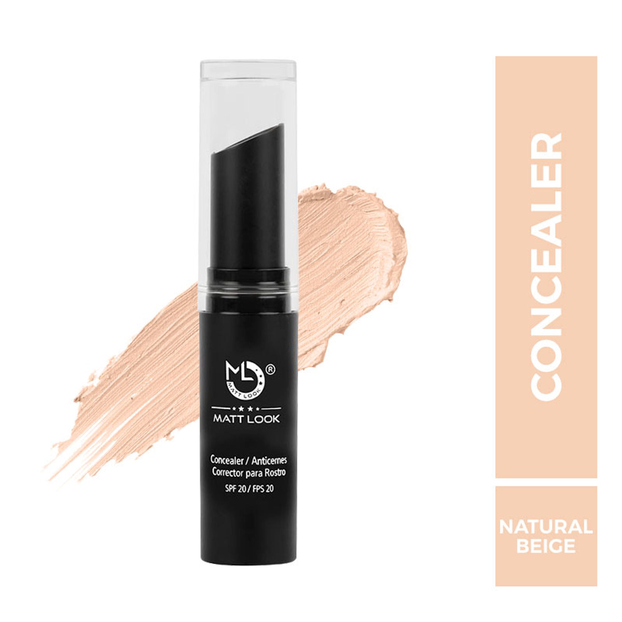 Matt Look Concealer & Anticernes SPF 20 - Natural Beige | Grocsy