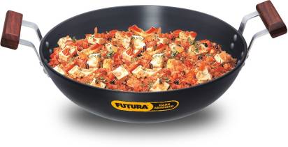 Hawkins Futura Hard Anodised Kadhai 14.5 cm Diameter 4 L (AK40) | Grocsy