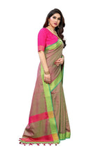 Vamika Banarasi Jacquard Weaving Green Saree | Grocsy