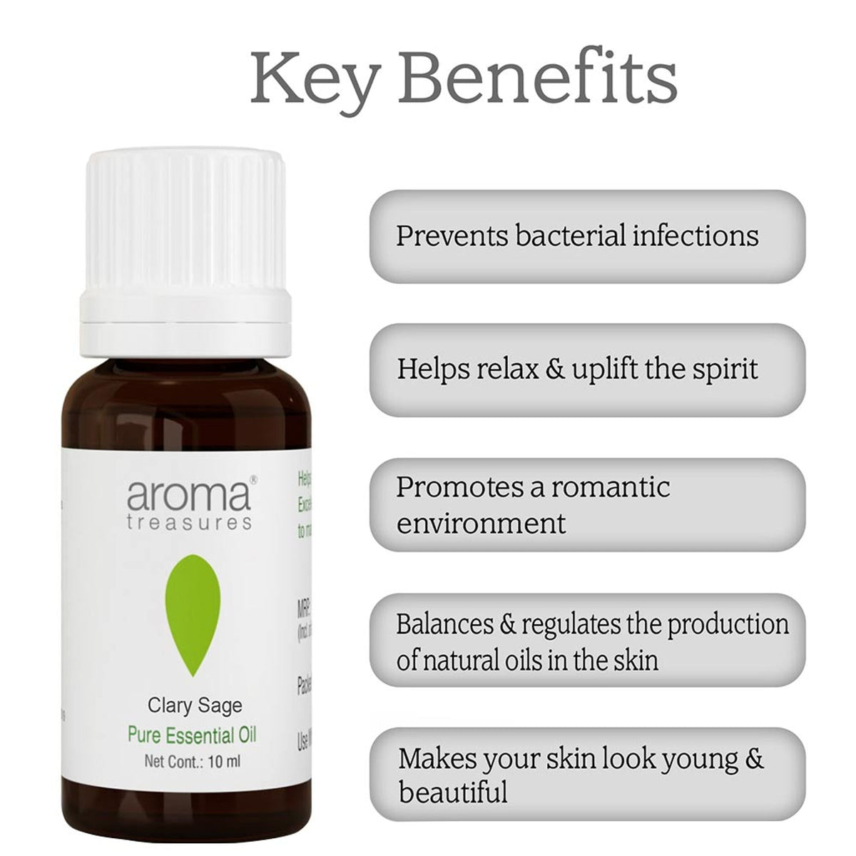 Aroma Treasures Clary Sage Pure Essential Oil | Grocsy
