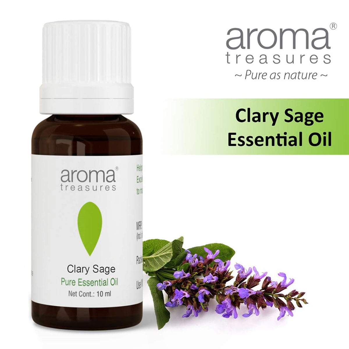 Aroma Treasures Clary Sage Pure Essential Oil | Grocsy