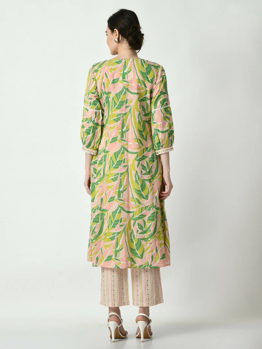 Myshka Women's Multi A-Line Kurta & Palazzos | Grocsy