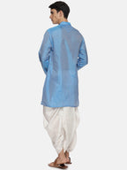 Sethukrishna Men Blue Kurta with Dhoti Pants | Grocsy