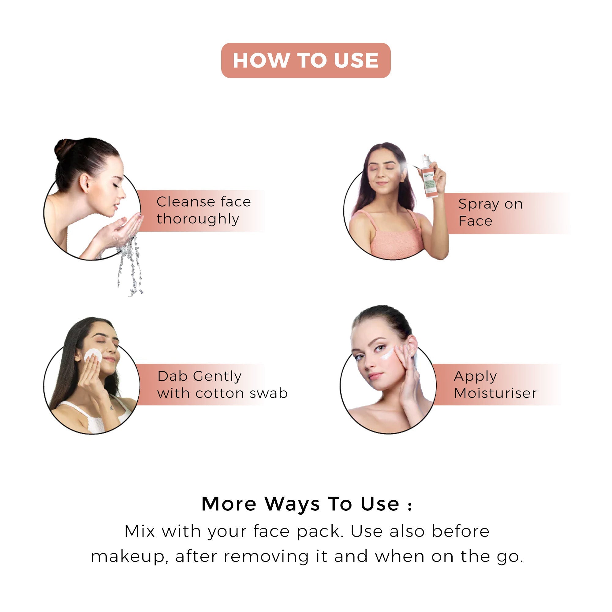 SANCTUS Facial Spray with Herbs & Rose Water | Grocsy