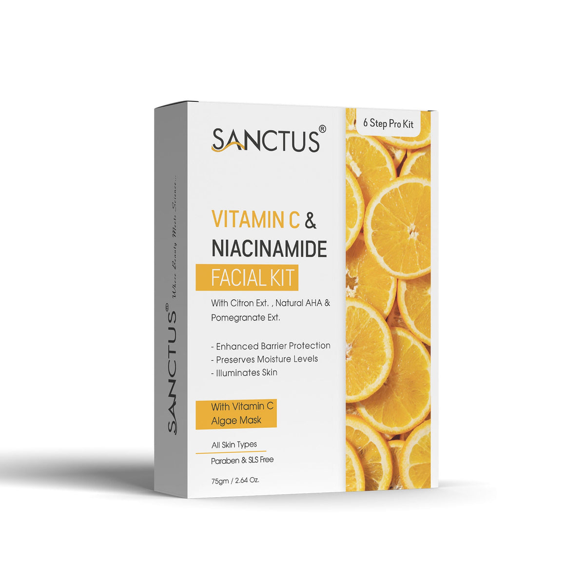 SANCTUS Vitamin C & Niacinamide Single Use Facial Kit | Grocsy