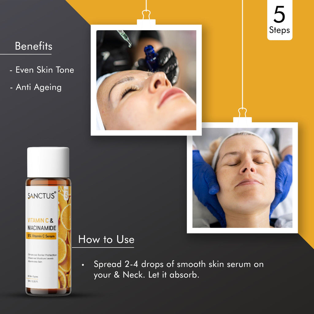 SANCTUS Vitamin C & Niacinamide Single Use Facial Kit | Grocsy