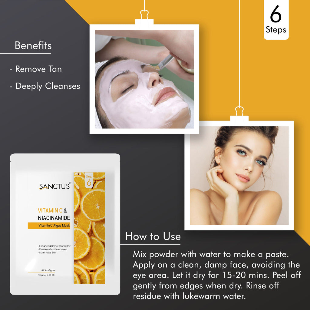 SANCTUS Vitamin C & Niacinamide Single Use Facial Kit | Grocsy