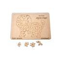 Kraftsman English Alphabets Wooden Jigsaw Puzzles Lion Shape Puzzle | Color Kit Included | Grocsy