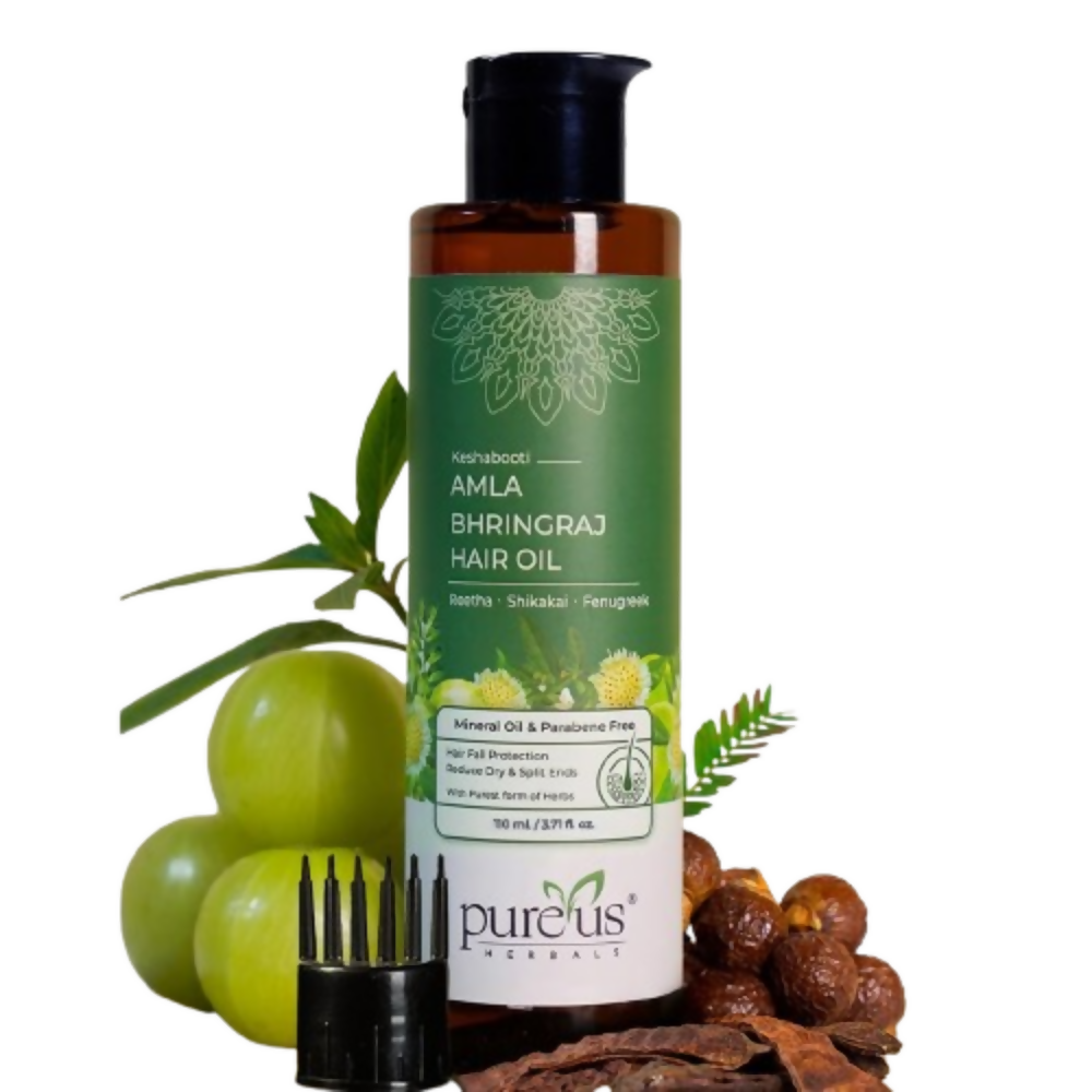 Pureus Herbals Amla Bhringraj Hair Oil | Grocsy