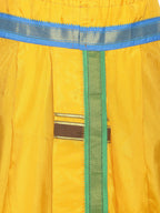 Sethukrishna Yellow Solid Double Layer Readymade Dhoti Pant For Men | Grocsy