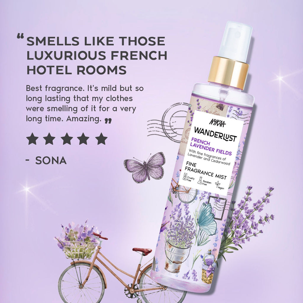 Wanderlust Fragrance Mist For Her - French Lavender | Grocsy