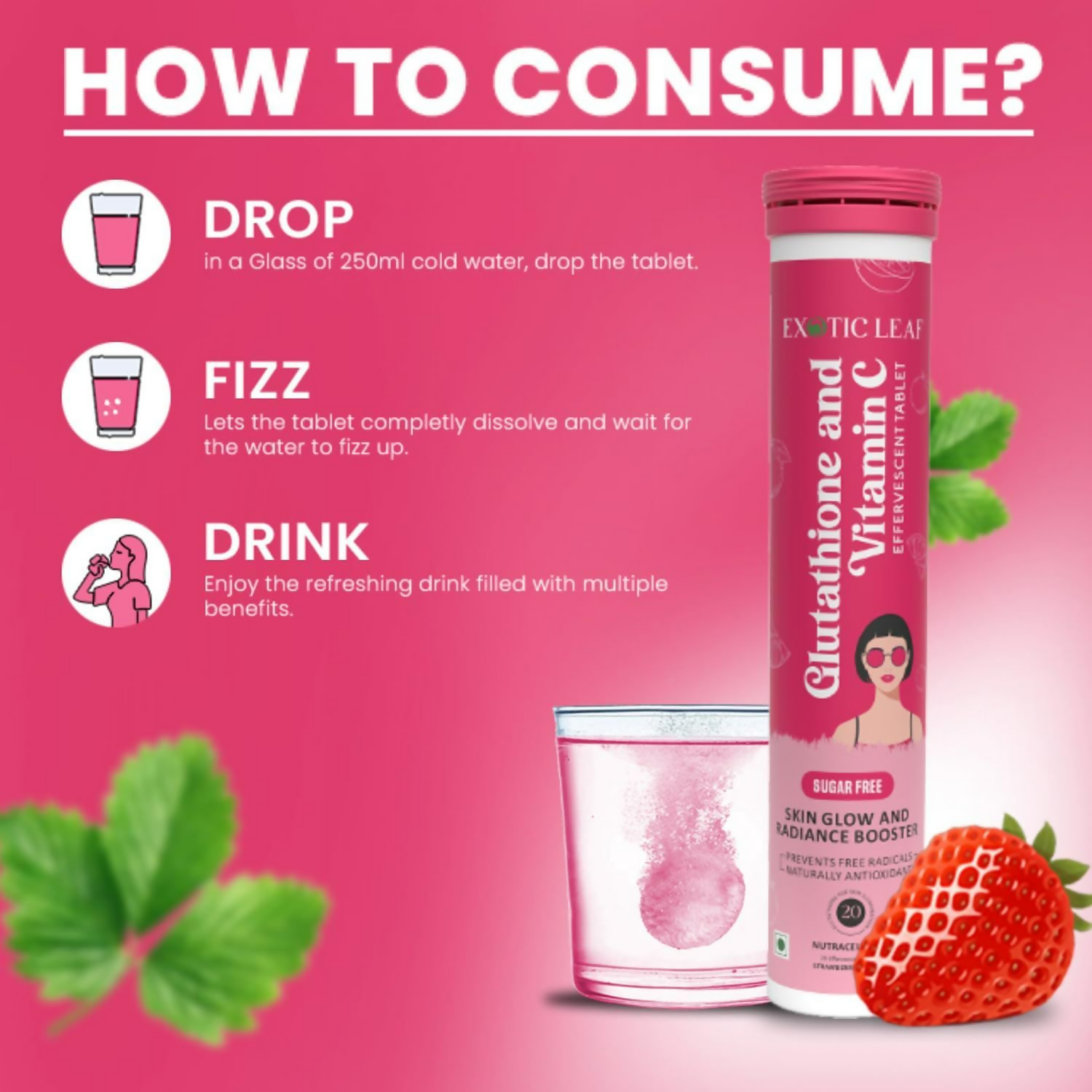 Exotic Leaf Glutathione Tablets | Grocsy