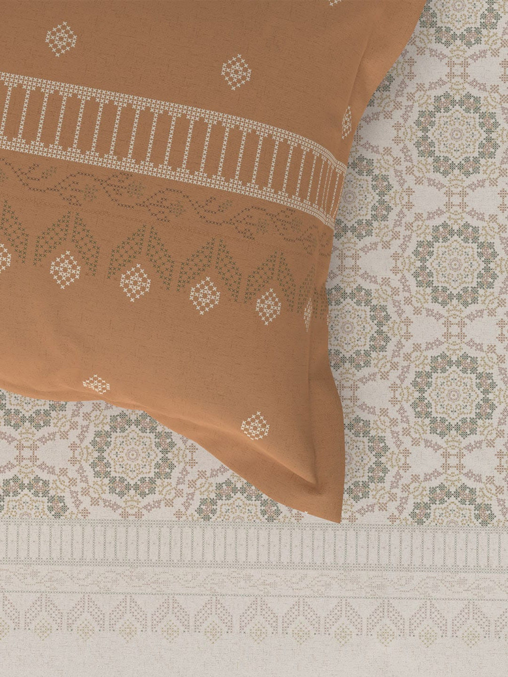 MYTRIDENT Unisex Orange Bedsheets | Grocsy