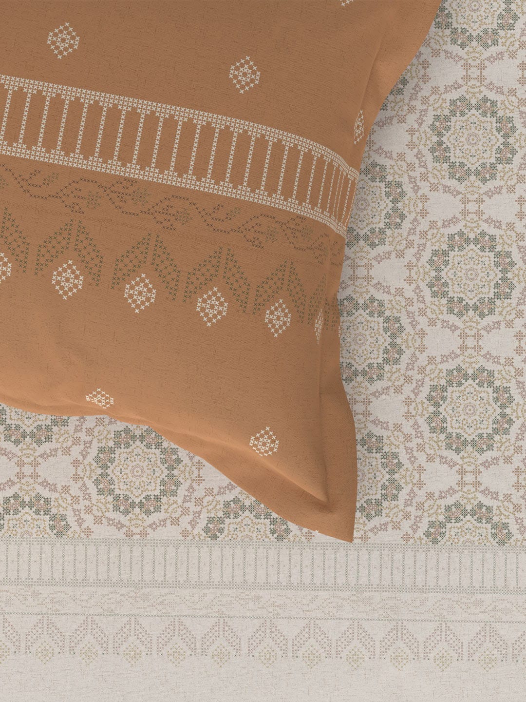 MYTRIDENT Unisex Orange Bedsheets | Grocsy