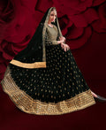 Monjolika Fashion Black Color Georgette Festival Anarkali Salwar Suit | Grocsy